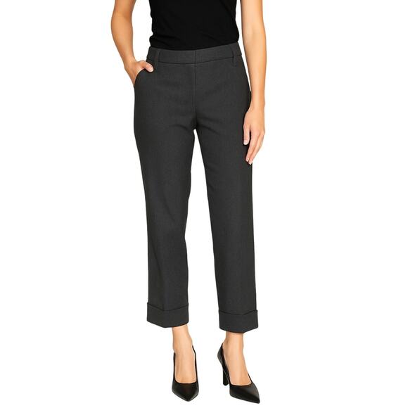 Banana Republic Martin Fit Charcoal Gray Dress Pants Trousers Cropped Size 2 - Picture 1 of 5